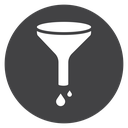 Funnel Drip Black Filled icon