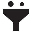 Funneling data Black Filled icon