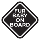 Fur baby on board sign icon