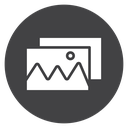 Gallery Mountain Range Black Filled icon