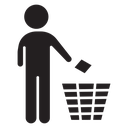 Garbage recycling sign icon