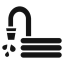 Garden hose Black Filled icon