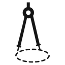 Geometric compass icon