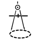 Geometric compass icon