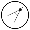 Geometric compass icon