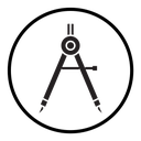 Geometric compass icon