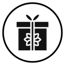Gift Black Filled icon
