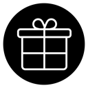 Gift box with ribbon icon