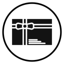 Gift card Black Filled icon