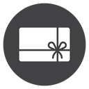 Gift Card Bow Black Filled icon