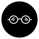 Glasses Black Filled icon