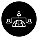 Global Conference Black Filled icon