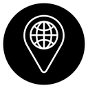 Global Location Pin Black Filled icon