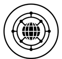 Global network black filled icon