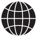 Globe Black Filled icon