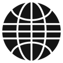 Globe Black Filled icon