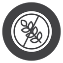 Gluten Free Wheat Ban Black Filled icon