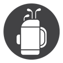 Golf bag Black Filled icon