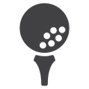 Golf ball on tee 4 icon