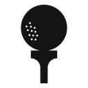 Golf ball on tee icon