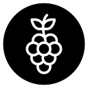 Grapes Black Filled icon