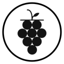 Grapes Black Filled icon