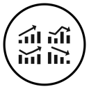 Graph chart Black Filled icon