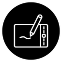 Graphic tablet 2 Black Filled icon