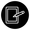 Graphic tablet Black Filled icon