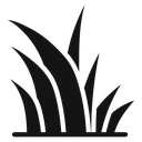 Grass Black Filled icon