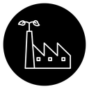 Green factory icon