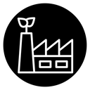 Green factory icon