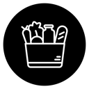 Grocery Bag Black Filled icon