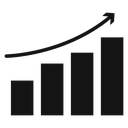 Growing graph icon