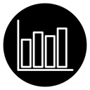 Growing graph icon