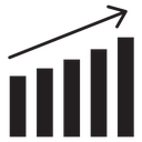 Growing graph icon