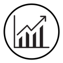 Growing graph icon