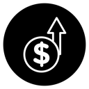 Growing profit icon