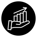 Growing profit icon
