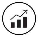 Growth arrow bars icon