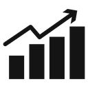 Growth arrow bars icon