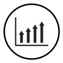 Growth arrow bars icon