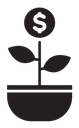 Growth business Vector icon