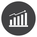 Growth Chart Arrow Black Filled icon