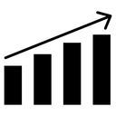 Growth Graph Rising Arrow Black Filled icon