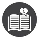 Guide book Black Filled icon