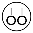 Gymnastic ring icon