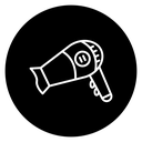 Hair Dryer Black Filled icon