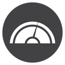 Half Dial Speedometer icon