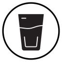 Half Full Water Glass icon
